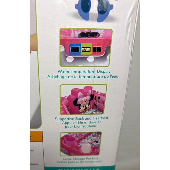 Disney Baby Minnie Mouse Inflatable Safety Bathtub 12-24 Mths Water Temp Display - Picture 3 of 8
